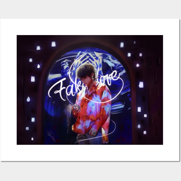 BTS Fake love Wall Art by EllenDrawings